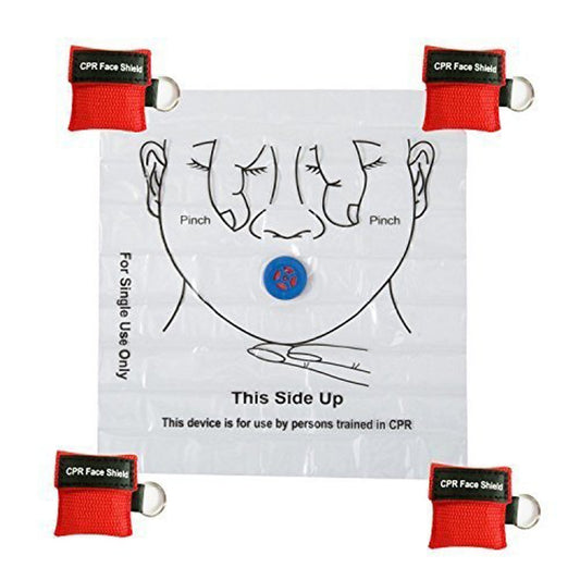 Mini CPR Keychain with Face Shield, 1 - Way Valve Breathing Barrier