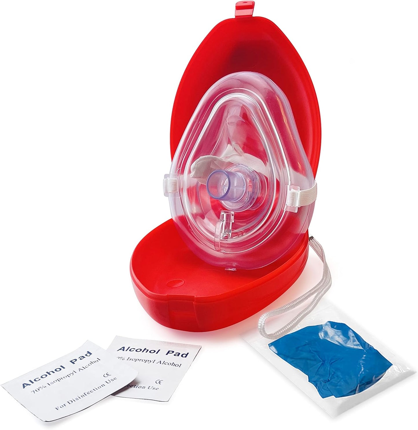 Adult and Infant CPR Mask with Protective Hard Case & Wrist Strap